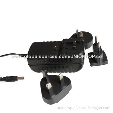 36W 5/9/12/24V interchangeable switching power adapter with EU US AUS UK plugs